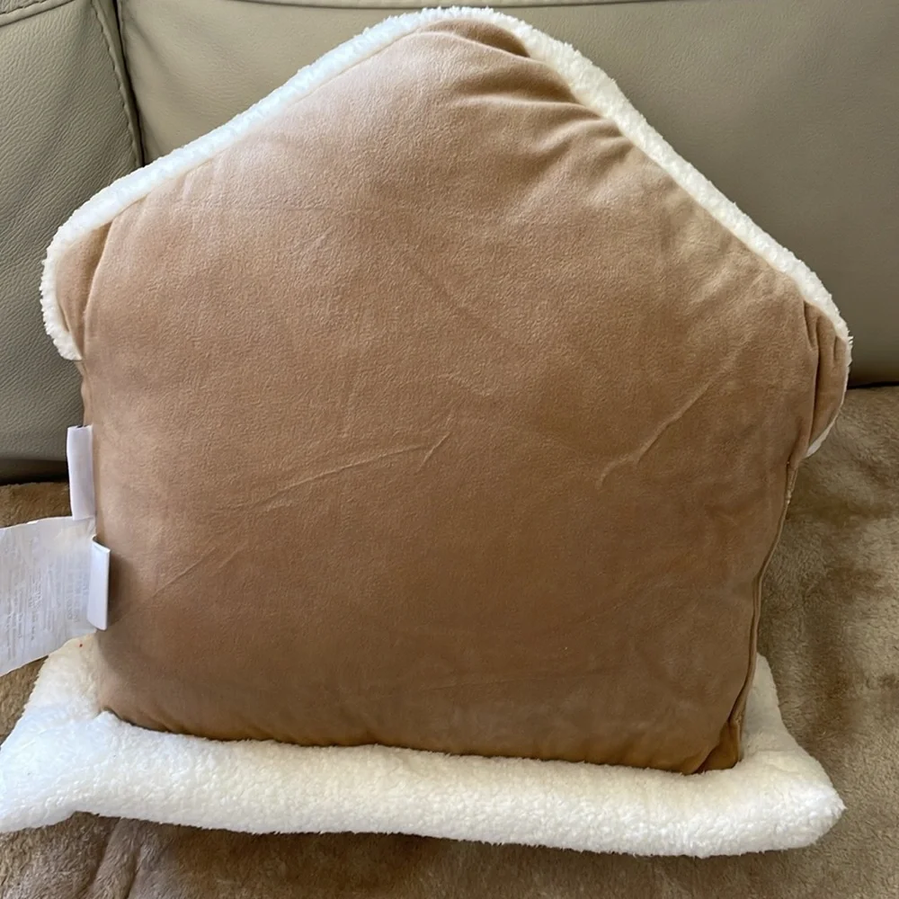 Cupcakes and Cashmere Gingerbread House Pillow Holiday Pillow NWT